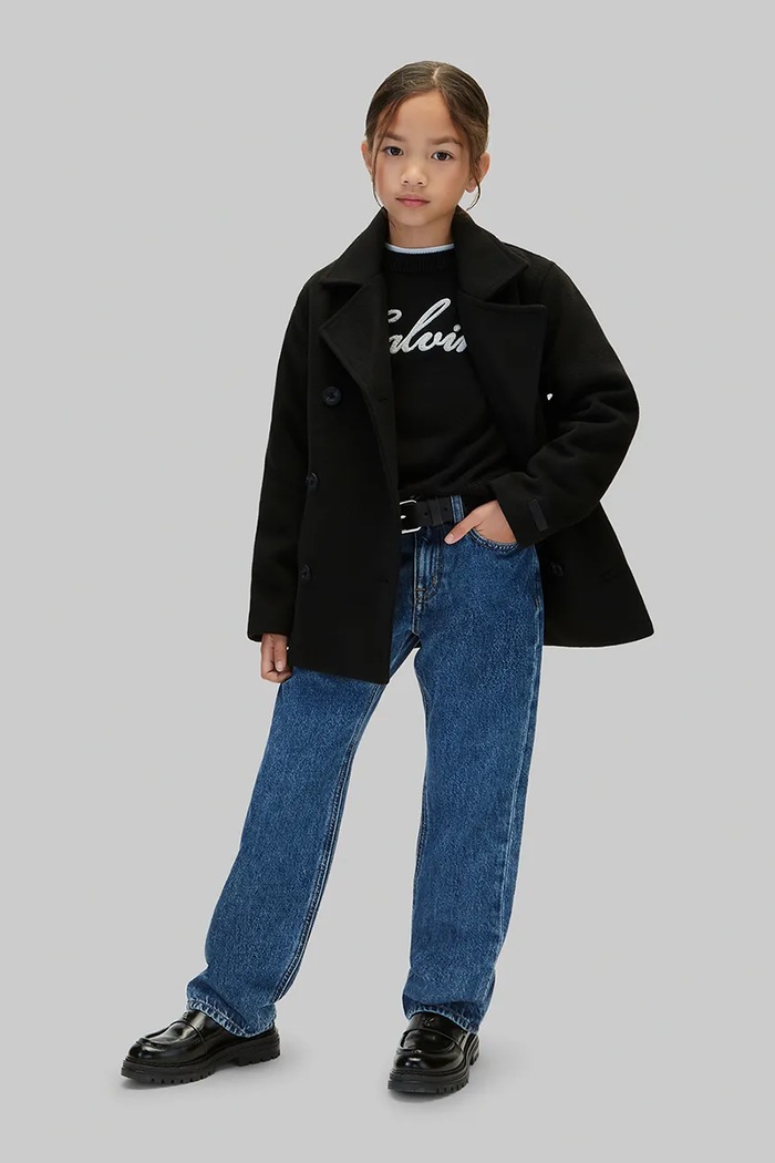 Sweter dziecięcy bawełniany Calvin Klein Jeans czarny LVCKFJF11G.9BY2