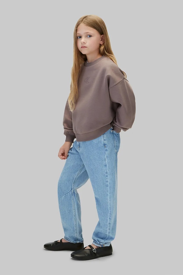 Bluza dziecięca z bawełną Calvin Klein Jeans brązowy LVCKFJB10G.9BY2