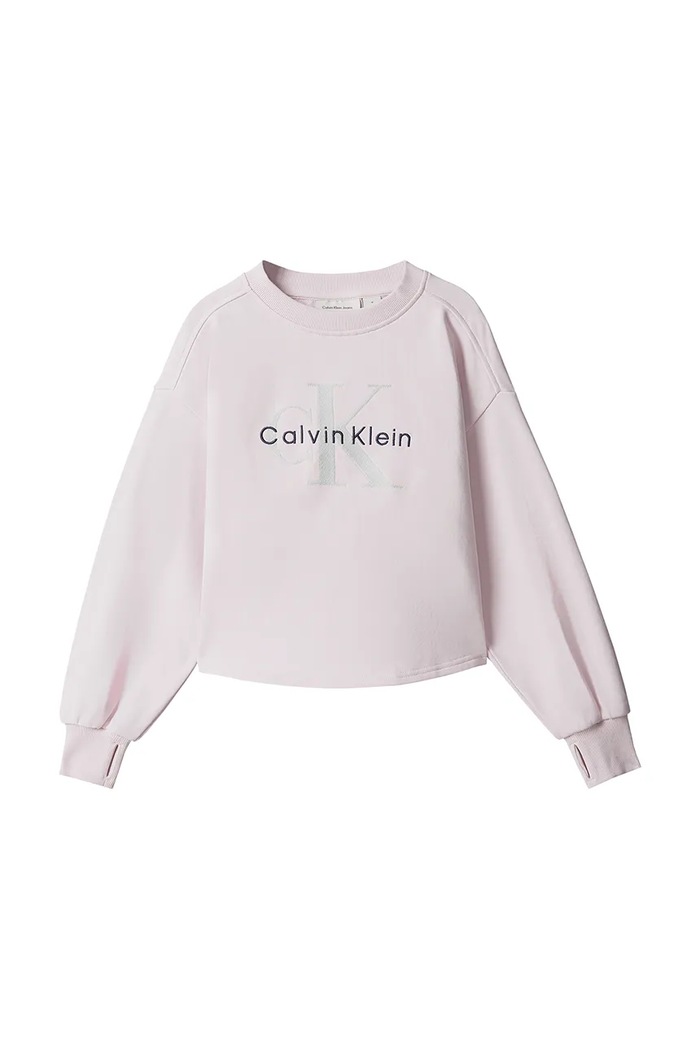 Calvin Klein Jeans Bluza dziecięca bawełniana LVCKFJB09G.104.116.9BY2 fioletowy AW26