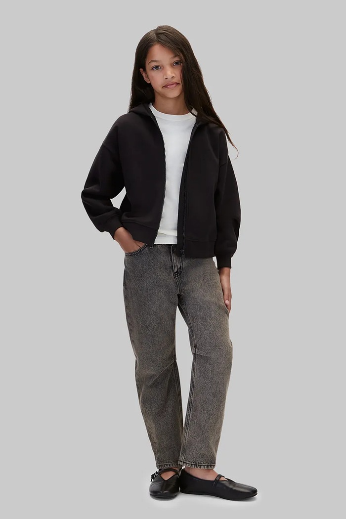 Dziewczynka Calvin Klein Jeans Bluza rozpinana z kapturem dziecięca z bawełną LVCKFJB43G.104.116.9BY2 czarny