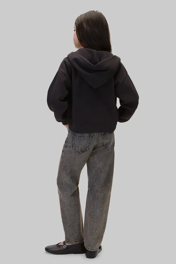 Bluza rozpinana z kapturem dziecięca z bawełną Calvin Klein Jeans LVCKFJB43G.104.116.9BY2 czarny
