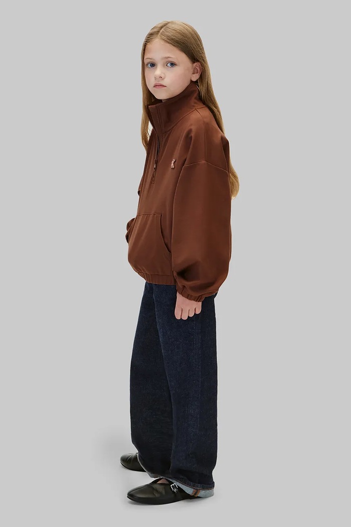 Bluza dziecięca z wiskozą Calvin Klein Jeans brązowy LVCKFJB52G.9BY2