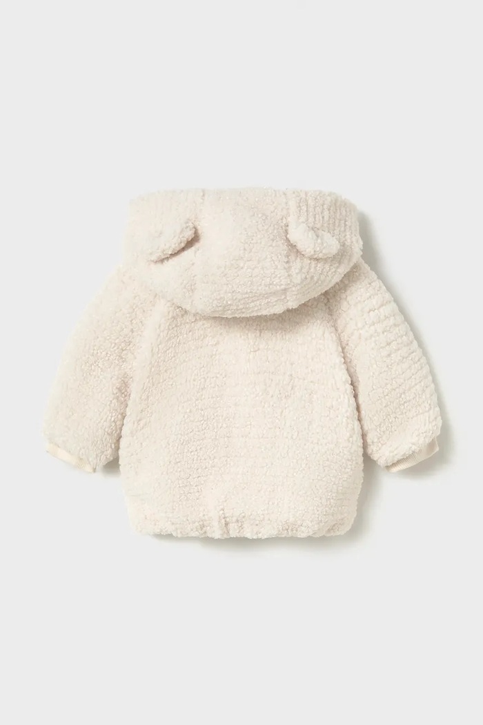 Mayoral Newborn Felpa con cerniera e cappuccio per neonati 2408.2T.Newborn.9BY2 bianco AW26