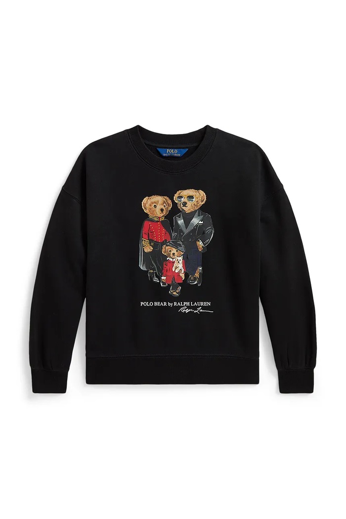 Polo Ralph Lauren Dukserica za djecu s pamukom crna 313B31542001