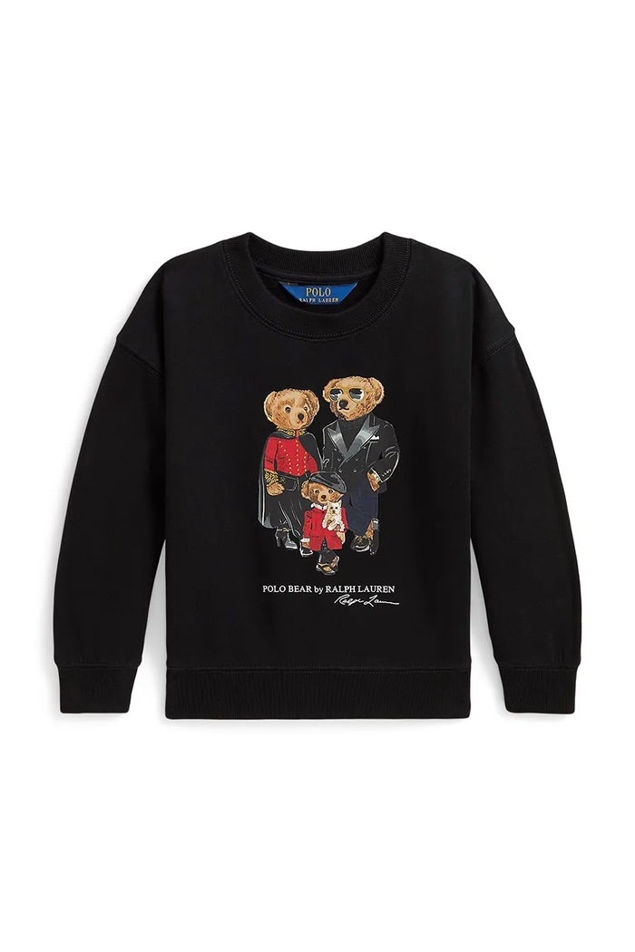 Polo Ralph Lauren Dukserica za djecu s pamukom crna 312B31542001