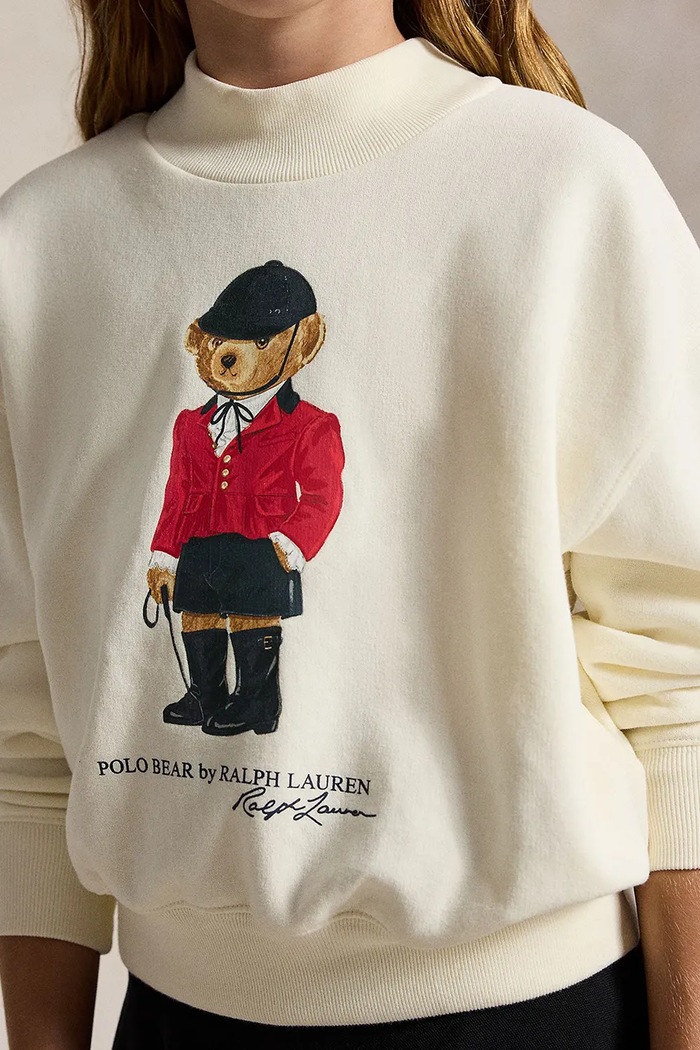 Mikina detská s bavlnou Polo Ralph Lauren béžová 313B28482001