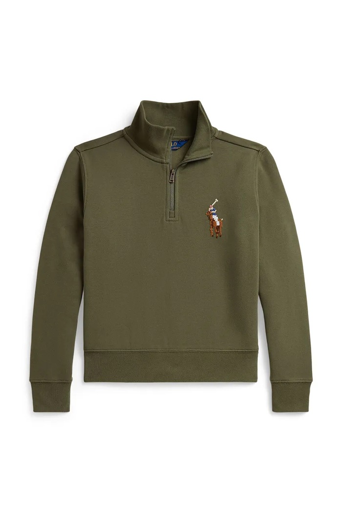 Polo Ralph Lauren Dukserica za djecu s pamukom zelena 313B26295001
