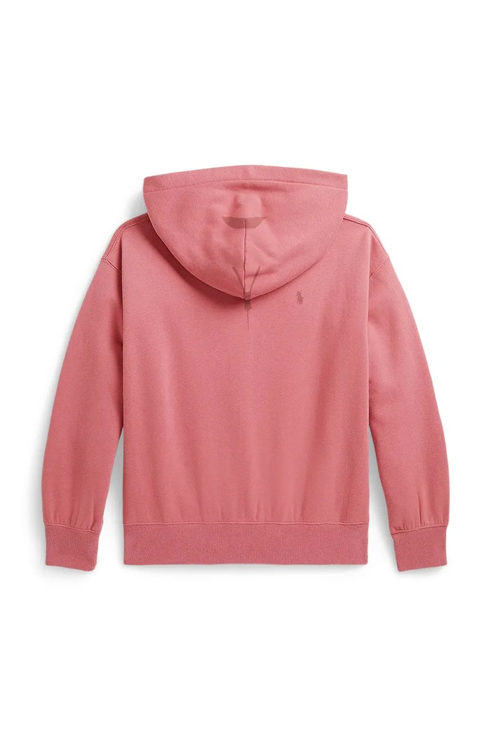 Djevojčice Polo Ralph Lauren dukserica na zakopčavanje sa kapuljačom za djecu s pamukom 313950936501 roza