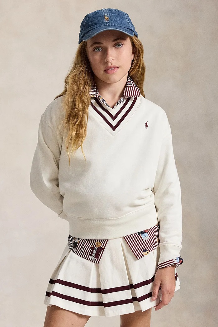 Polo Ralph Lauren dukserica za djecu s pamukom bijela 313B26259001