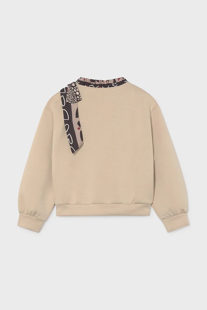 Mayoral μπλούζα παιδική με βισκόζη 7428.8B.Junior.9BY2 μπεζ AW26