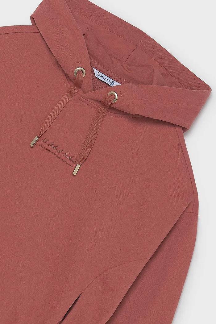 Dziewczynka Mayoral Bluza z kapturem dziecięca bawełniana z elastanem 7426.8A.Junior.9BY2 różowy