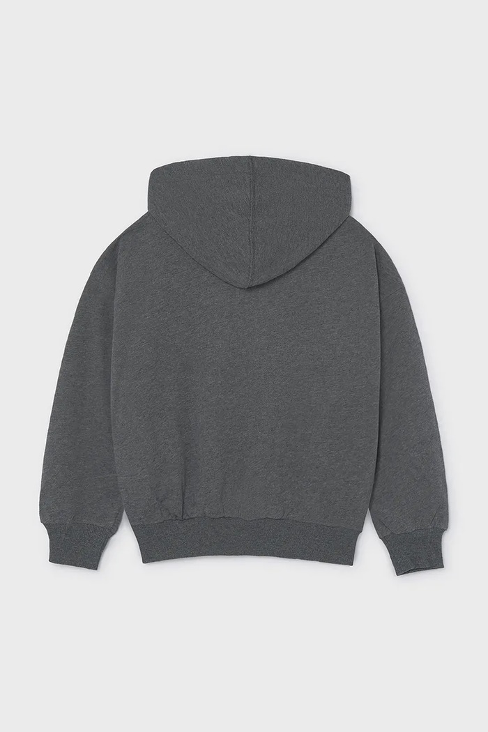 Mayoral bluza z kapturem dziecięca bawełniana z elastanem 7426.8A.Junior.9BY2 szary AW26