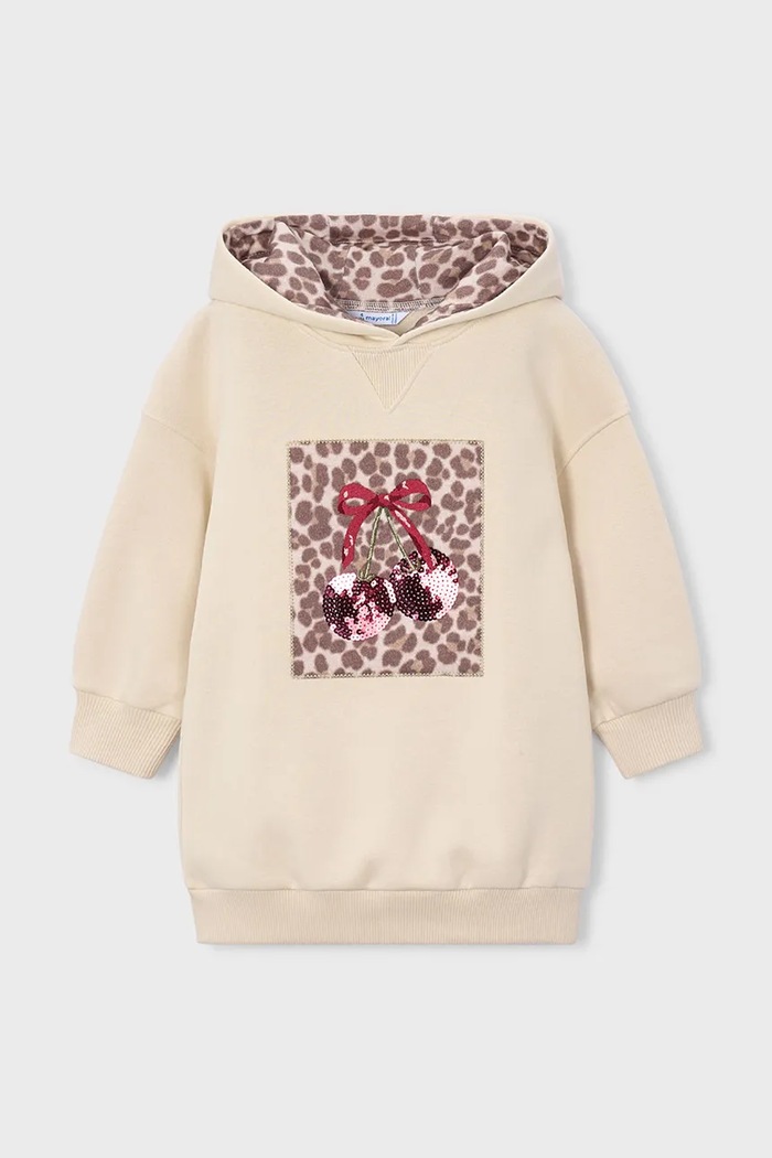 Mayoral сукня з бавовною 4916.6D.Mini.9BY2 бежевий AW26