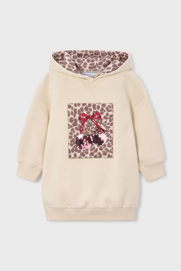 Mayoral сукня з бавовною 4916.6D.Mini.9BY2 бежевий AW26