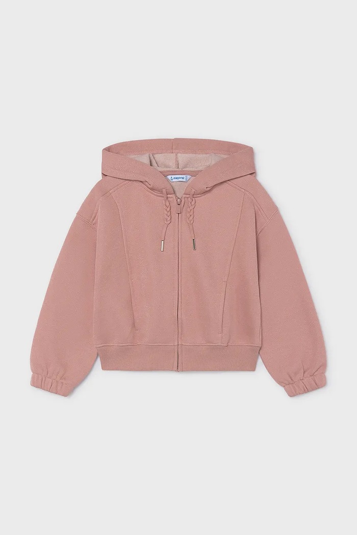 Mayoral Bluza rozpinana z kapturem dziecięca różowy 4423.6A.Mini.9BY2