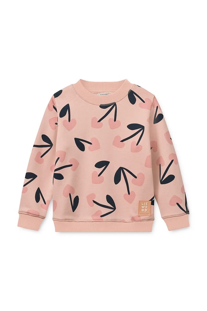 Liewood bluza dziecięca bawełniana Ridley Printed Sweatshirt różowy LW20989.G.9BY2