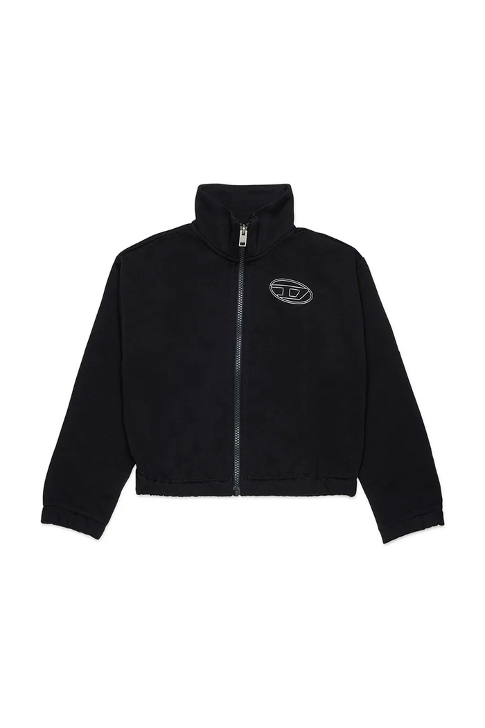 Diesel bluza rozpinana dziecięca z bawełną SALILA SWEAT-SHIRT czarny J02916.KYAZ3