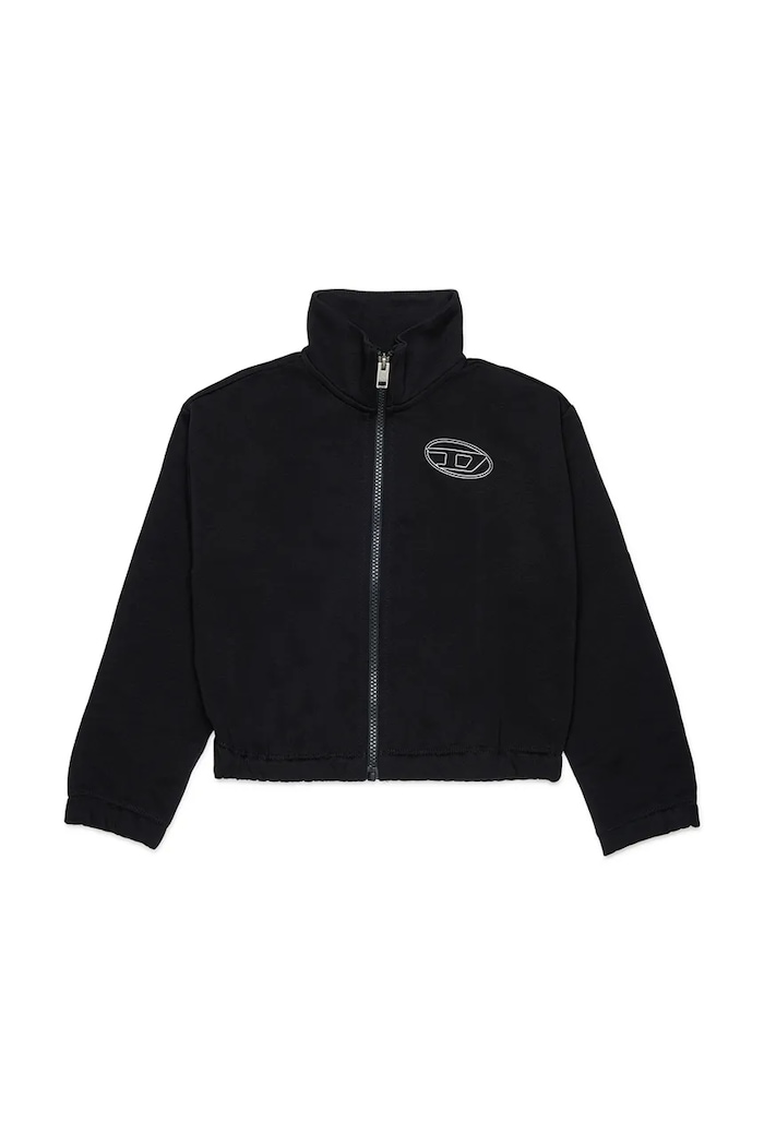Diesel bluza rozpinana dziecięca z bawełną SALILA SWEAT-SHIRT czarny J02916.KYAZ3