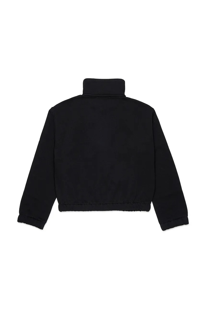 Diesel bluza rozpinana dziecięca z bawełną SALILA SWEAT-SHIRT J02916.KYAZ3 czarny AW26