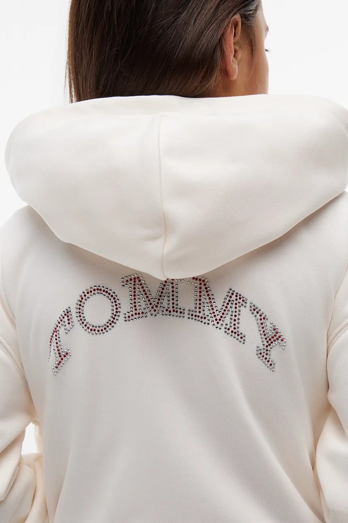 Tommy Hilfiger bluza rozpinana z kapturem dziecięca z bawełną KG0KG09443.104.122.9BY2 biały