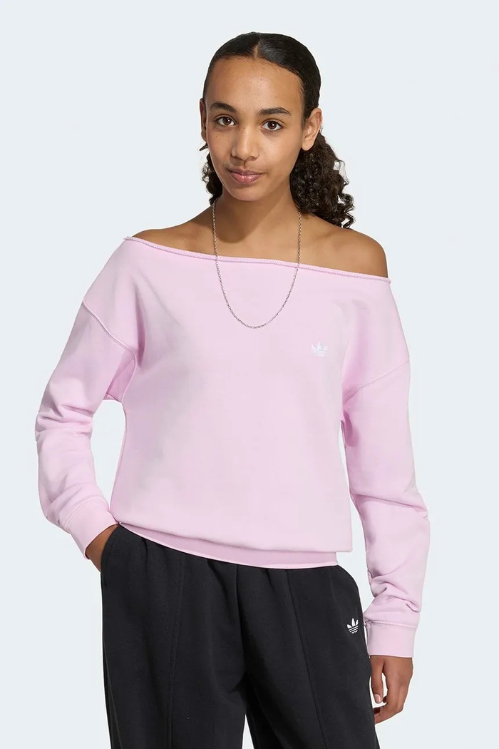 adidas Originals Mikina detská s bavlnou ružová KR3483