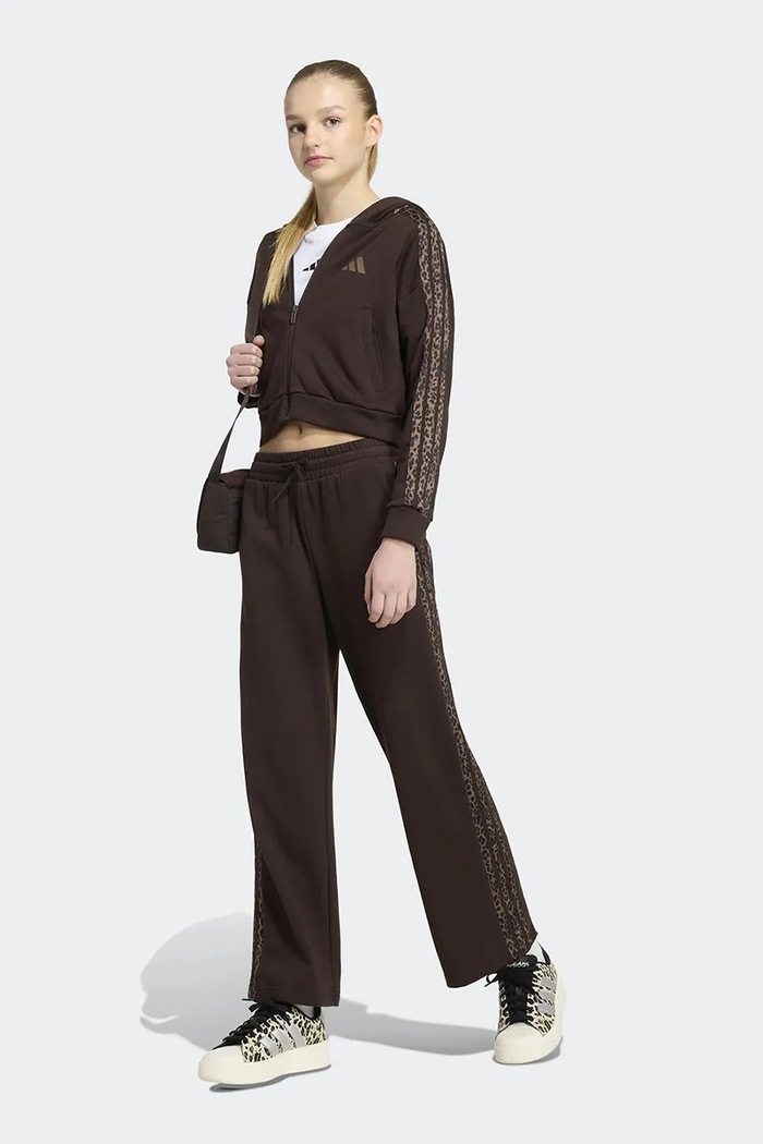 adidas кофта, яка розстібається дитяча з бавовною коричневий KZ0133