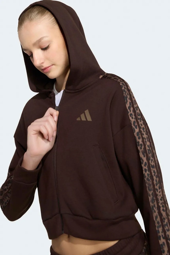 adidas кофта, яка розстібається дитяча з бавовною KZ0133 коричневий