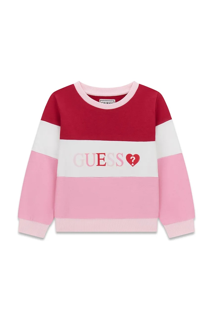 Guess bluza dziecięca bawełniana różowy K6YQ01.K3836.9BY2