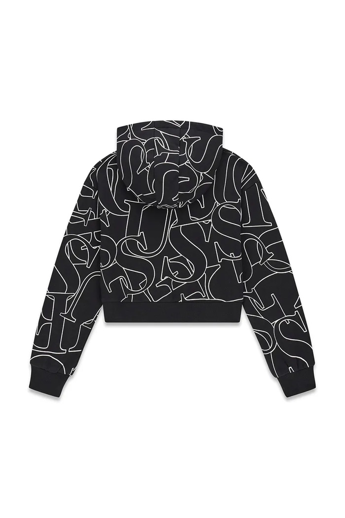 Guess mikina s kapucňou detská bavlnená J6YQ10.K3908.9BY2 čierna AW26
