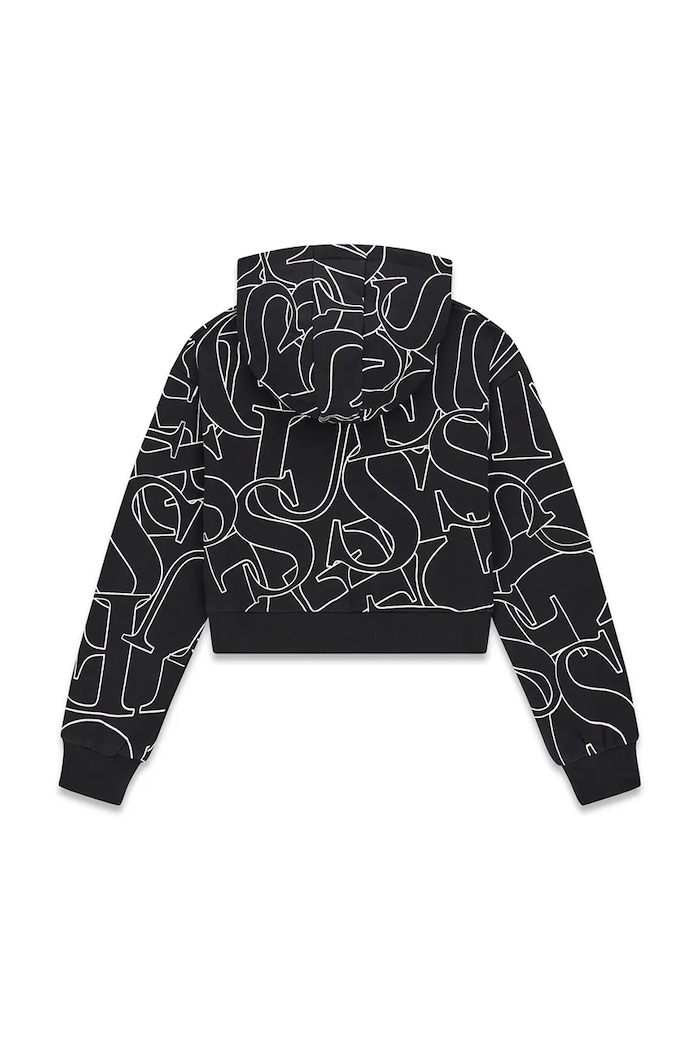 Guess mikina s kapucňou detská bavlnená J6YQ10.K3908.9BY2 čierna AW26
