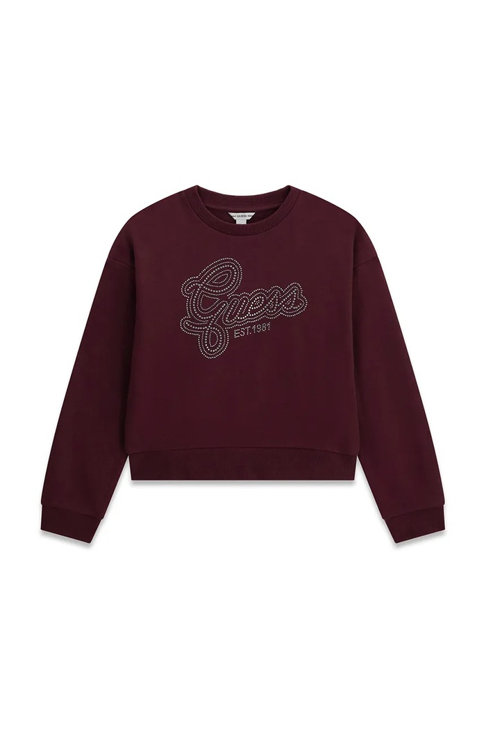 Guess mikina detská bavlnená burgundské J6YQ05.K3899.9BY2