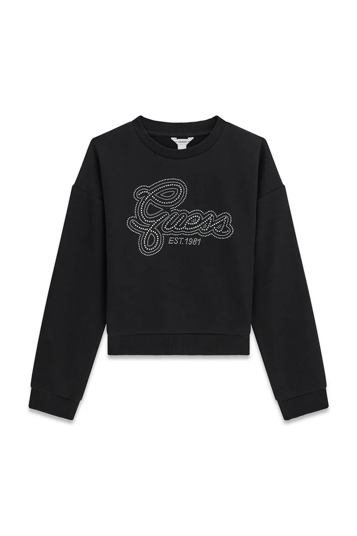 Guess mikina detská bavlnená čierna J6YQ05.K3899.9BY2