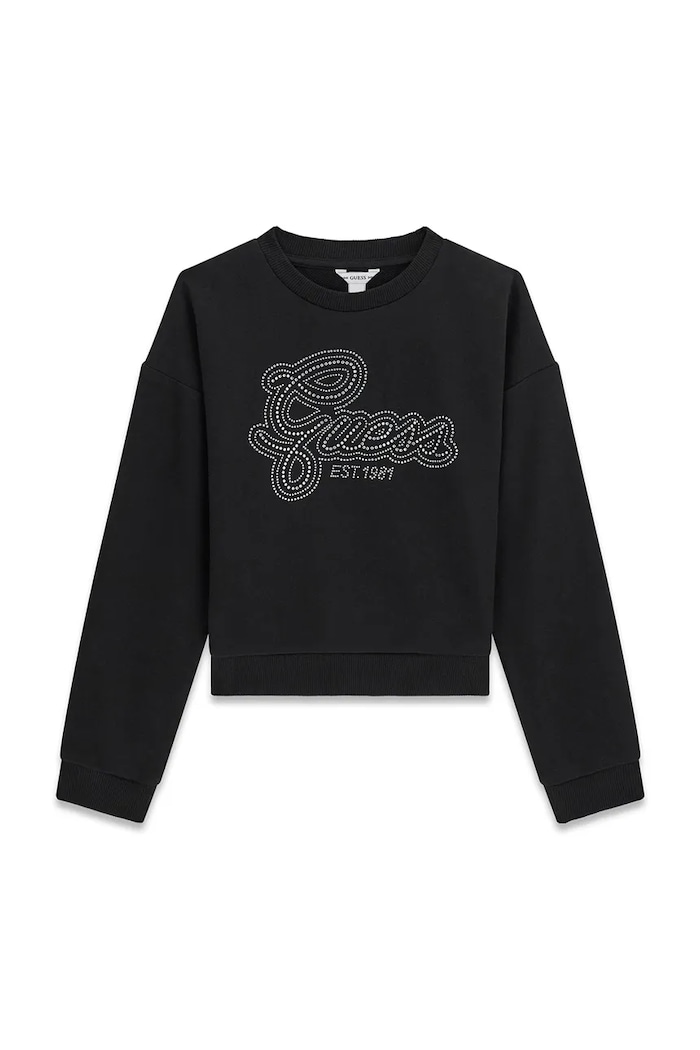 Guess mikina detská bavlnená čierna J6YQ05.K3899.9BY2