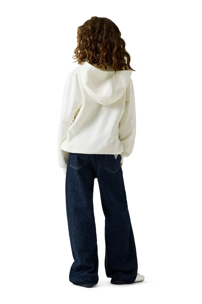 Guess bluza z kapturem dziecięca bawełniana J6YQ03.K3894.9BY2 biały