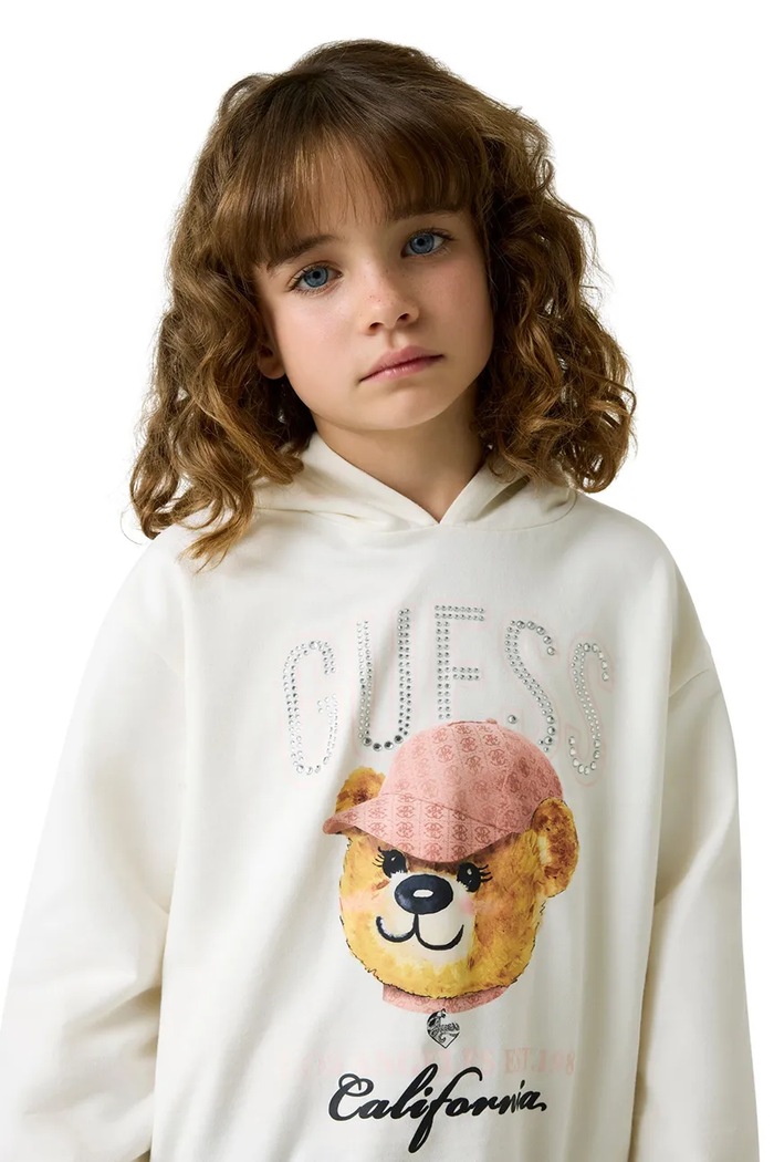 Guess bluza z kapturem dziecięca bawełniana J6YQ03.K3894.9BY2