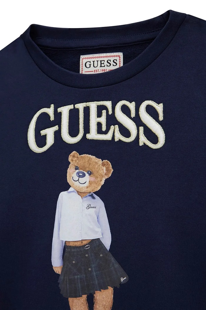 Dziewczynka Guess bluza dziecięca bawełniana J6YQ01.K4419.9BY2 granatowy