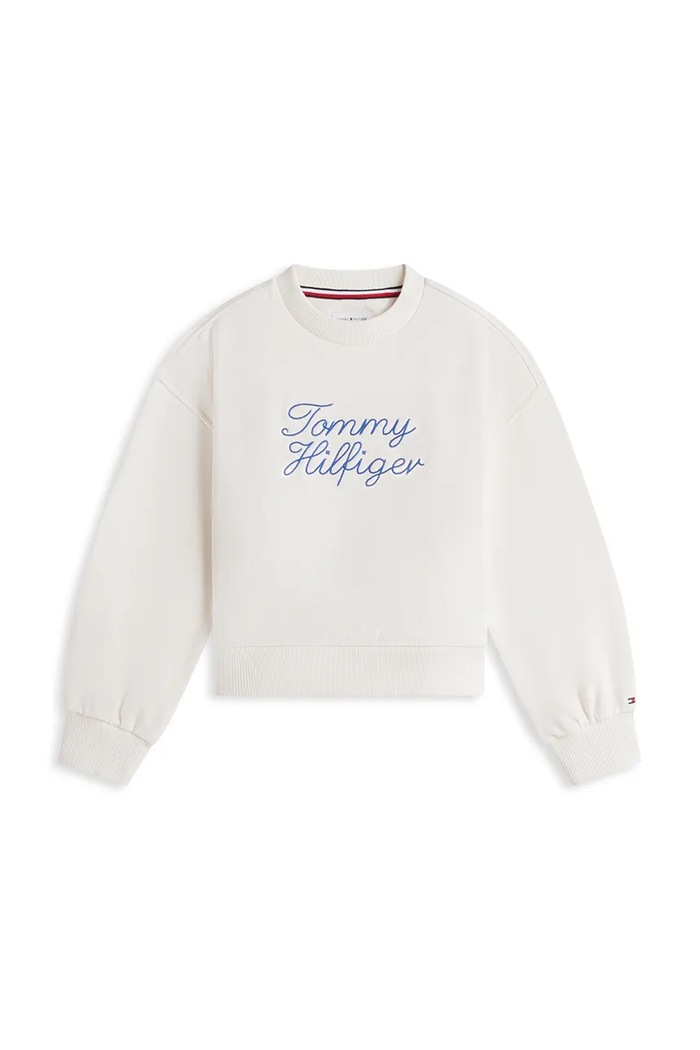 Tommy Hilfiger mikina detská s bavlnou KG0KG09439.9BY2 biela AW26