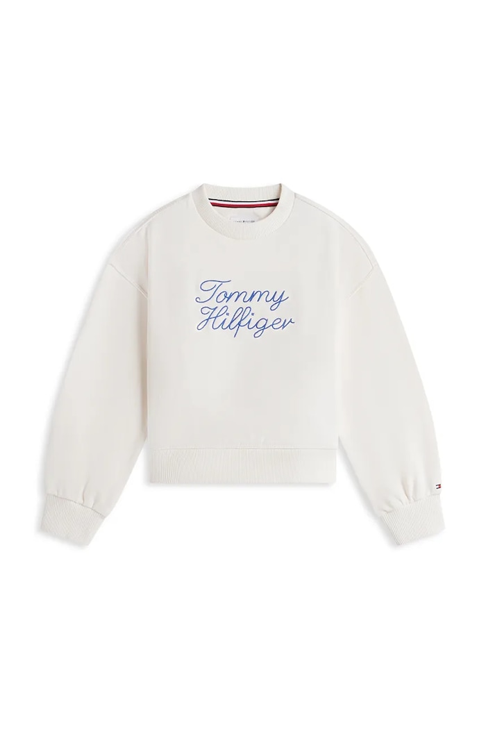 Tommy Hilfiger mikina detská s bavlnou KG0KG09439.9BY2 biela AW26