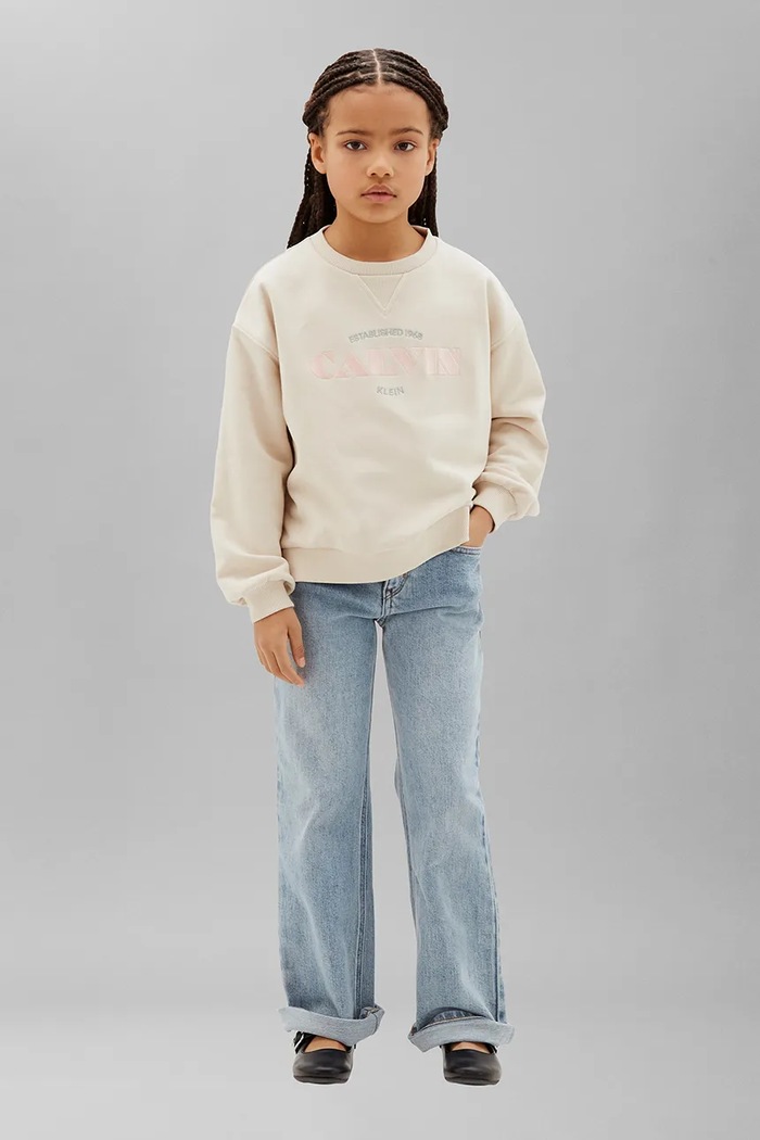 Calvin Klein Jeans bluza dziecięca z bawełną beżowy LVCKTJB30G.128.170.9BY2