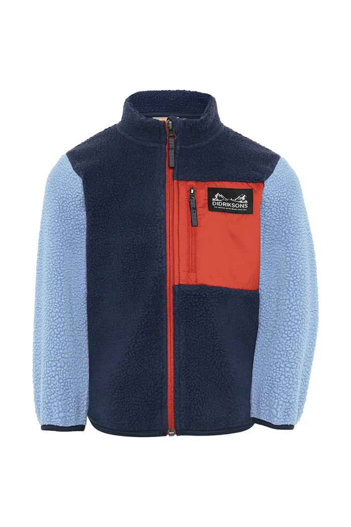 Didriksons Bluza rozpinana dziecięca polarowa ANTEN KIDS FULLZIP 2 506323 niebieski AW26