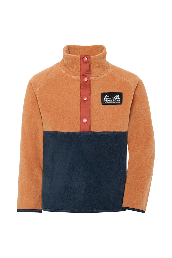 Didriksons Bluza dziecięca polarowa MONTE KIDS HALF BU 6 506309 żółty AW26