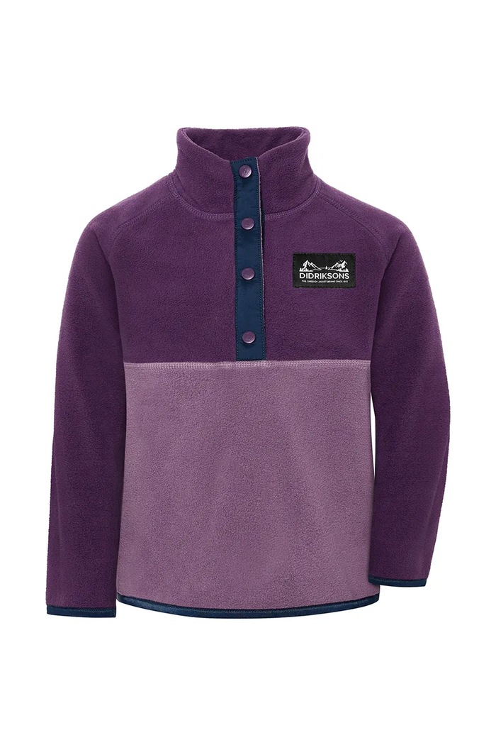 Didriksons Bluza dziecięca polarowa MONTE KIDS HALF BU 6 506309 fioletowy AW26