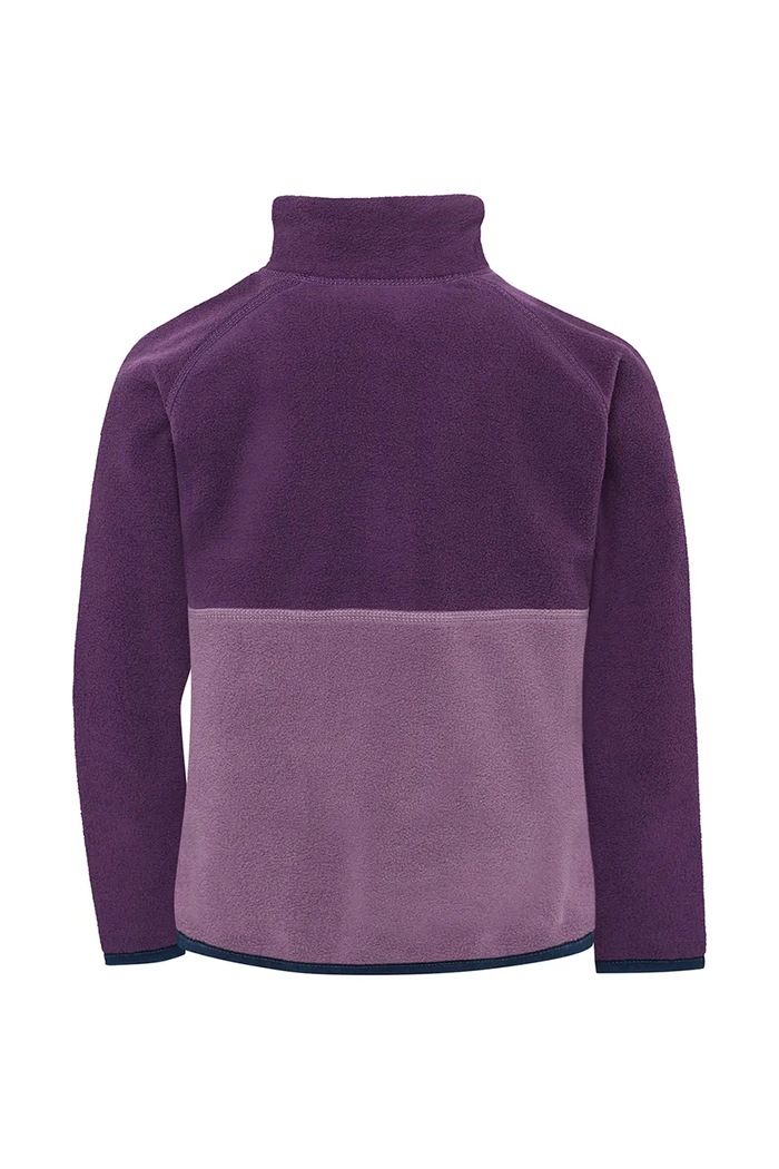 Chłopiec Didriksons Bluza dziecięca polarowa MONTE KIDS HALF BU 6 506309 fioletowy