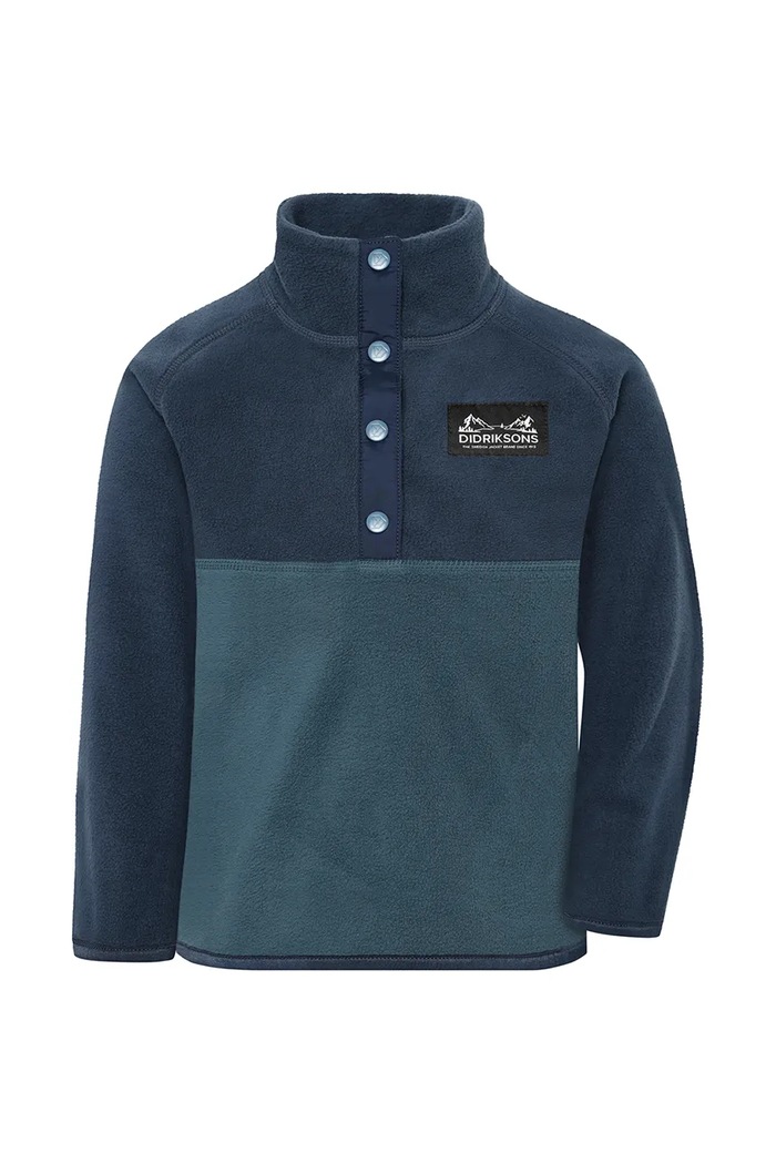 Didriksons Bluza dziecięca polarowa MONTE KIDS HALF BU 6 506309 niebieski AW26