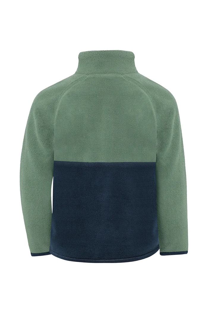 Chłopiec Didriksons Bluza dziecięca polarowa MONTE KIDS HALF BU 6 506309 zielony