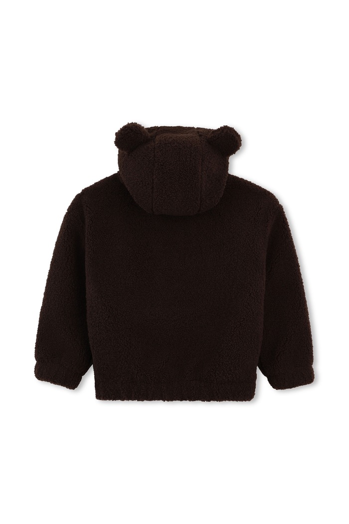 BOSS Bluza z kapturem dziecięca polarowa BOSS X STEIF J54180.114.150 brązowy AW26