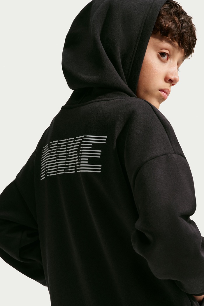 Bluza z kapturem dziecięca Nike czarny IO8739