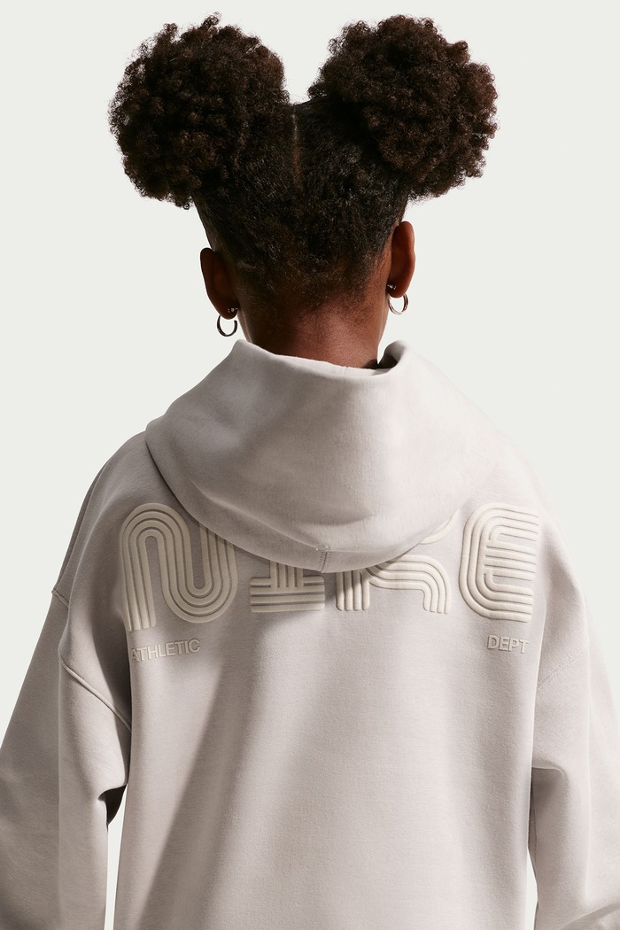 Bluza z kapturem dziecięca z bawełną Nike Sportswear Club Nike IO1684 szary