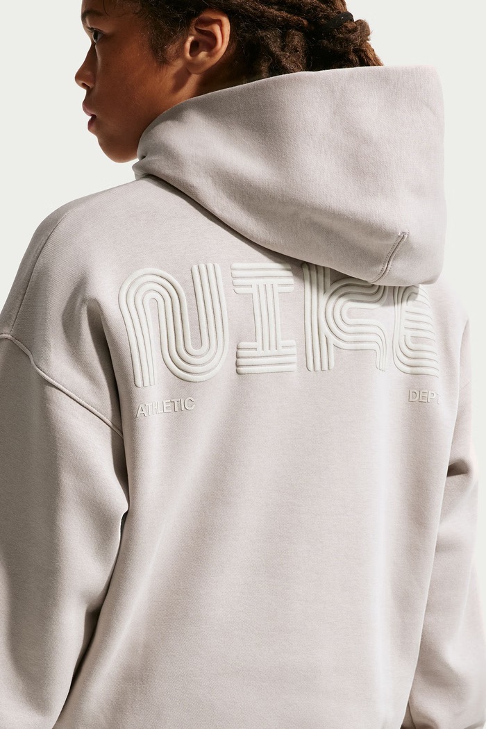 Bluza z kapturem dziecięca z bawełną Nike Sportswear Club Nike szary IO1684