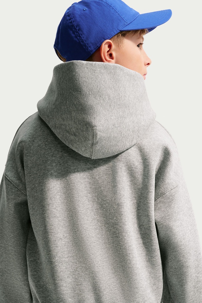 Bluza z kapturem dziecięca z bawełną Nike Sportswear Club Fleece Nike szary IM4935